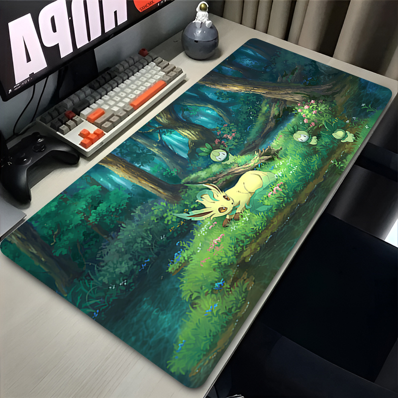 Gaming Office Accessories - Mouse Pad Gamer P-pokemon Leafeon Large