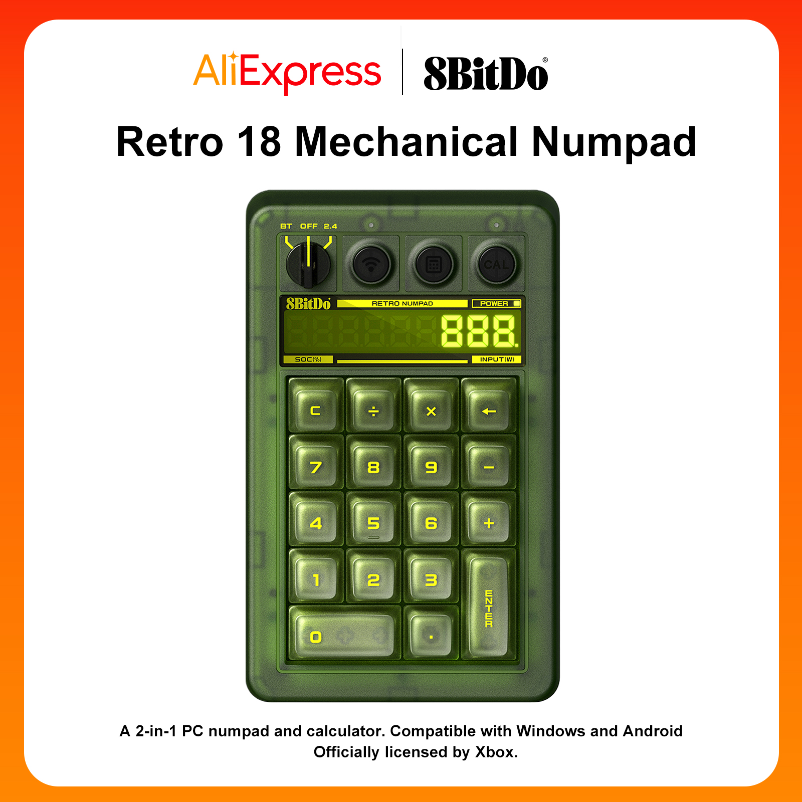 8BitDo Retro 18 Mechanical Num – Keyboard Numpad Separate recenzja i cena