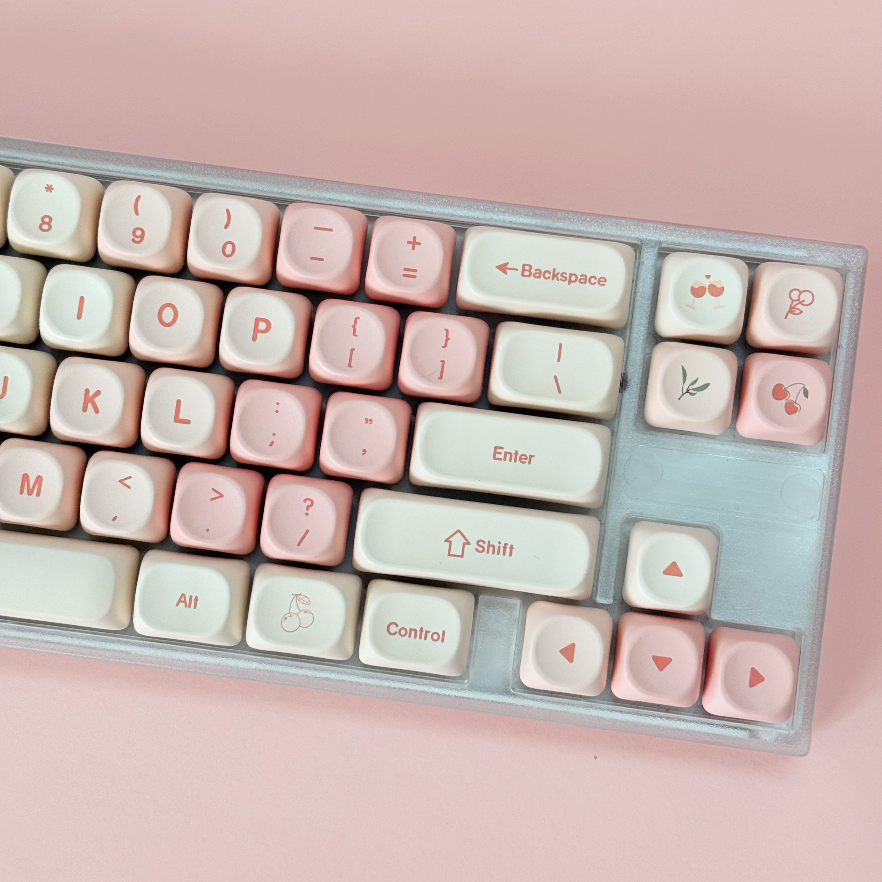 Pink Cherry Cute Style Keycaps – Keyboard Numpad Separate recenzja i cena