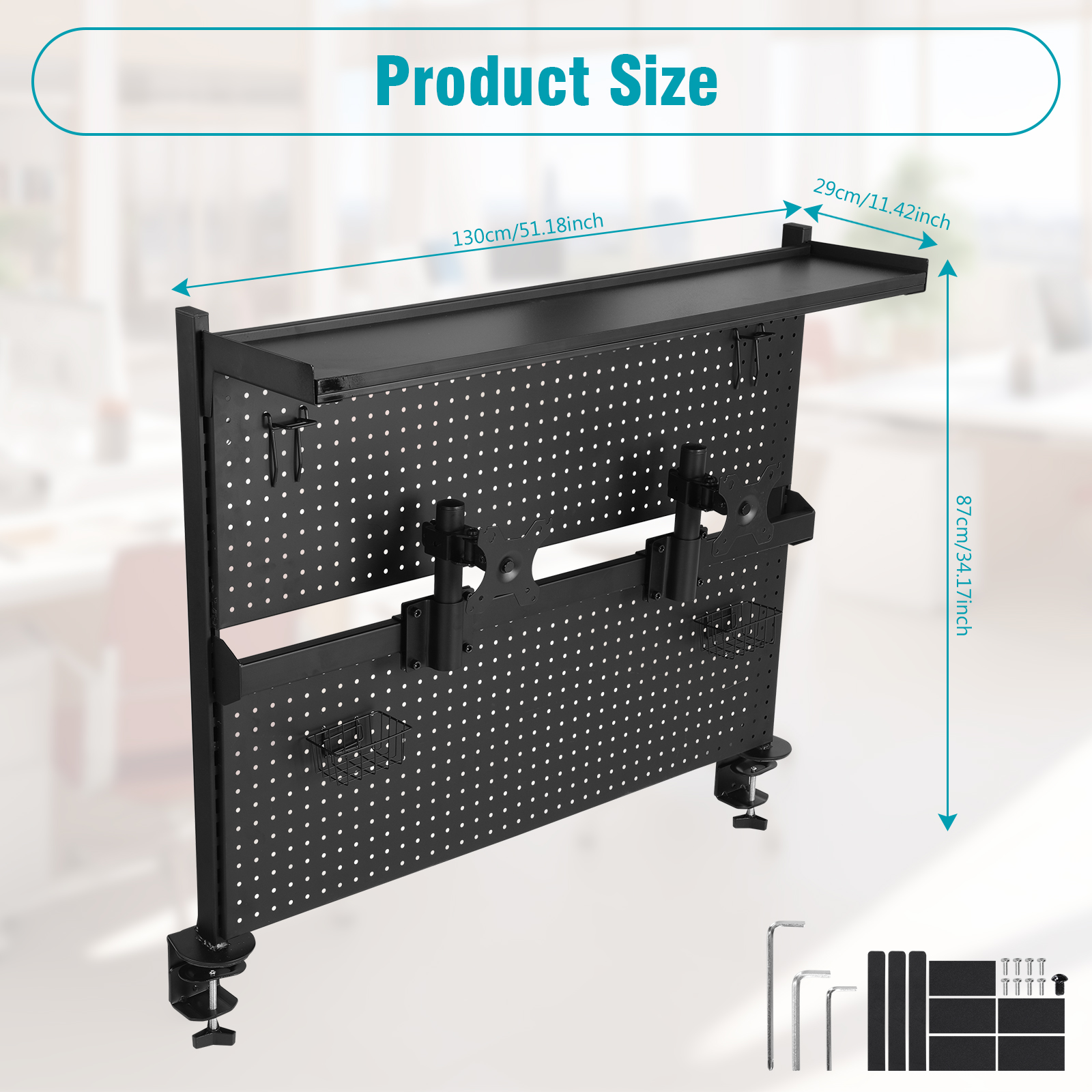 Metal Pegboard with Monitor St – Gaming Office Accessories recenzja i cena