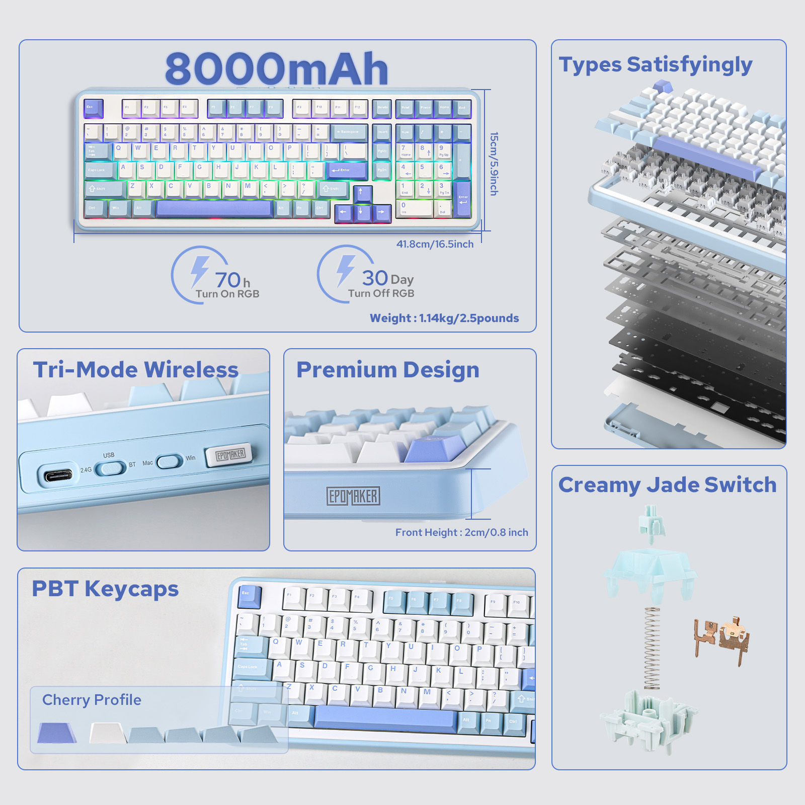 EPOMAKER TH99/TH99 Plus 96% QW – Keyboard Numpad Separate recenzja i cena