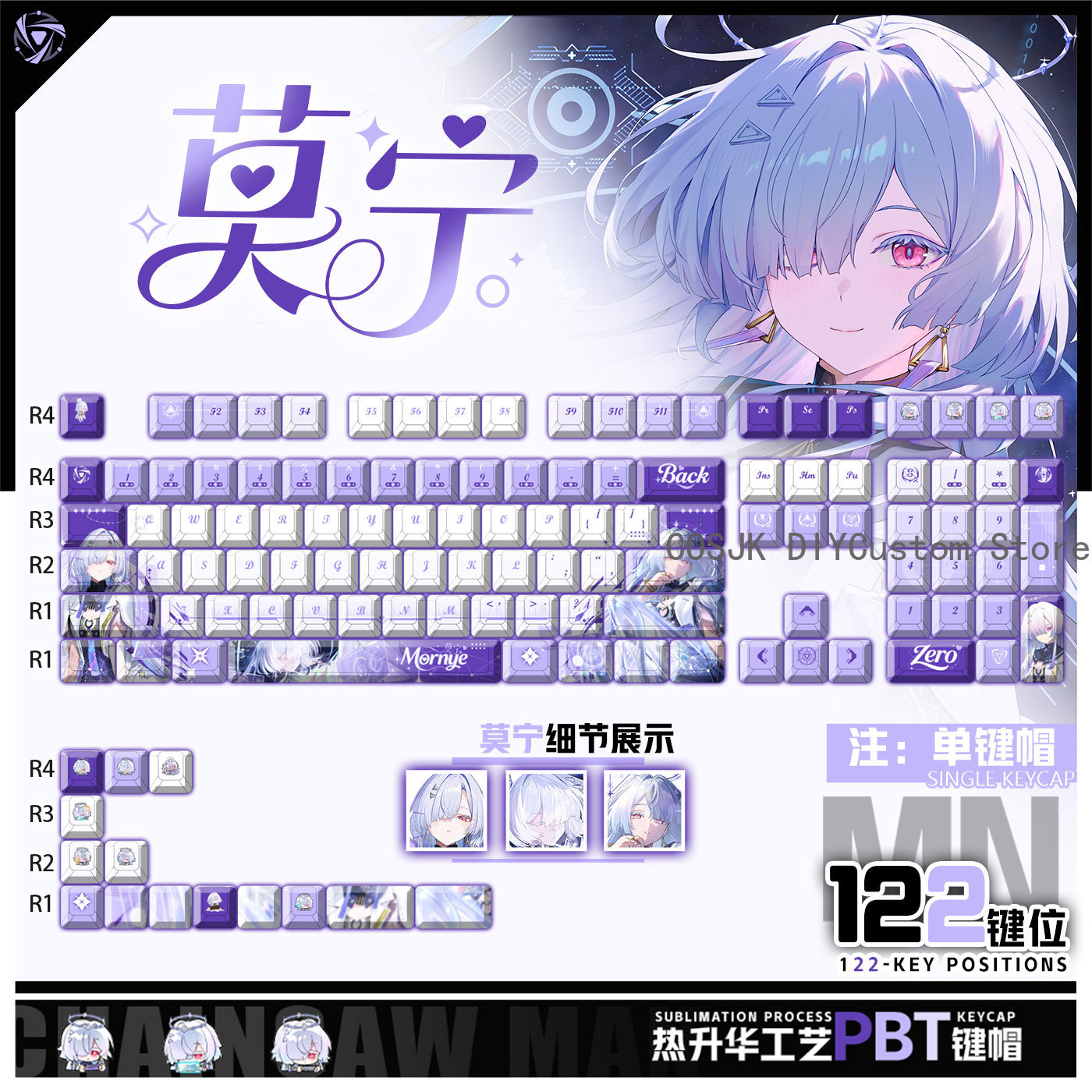 122 Keys Anime Mornye Wutherin – Gaming Accessories Keyboards recenzja i cena