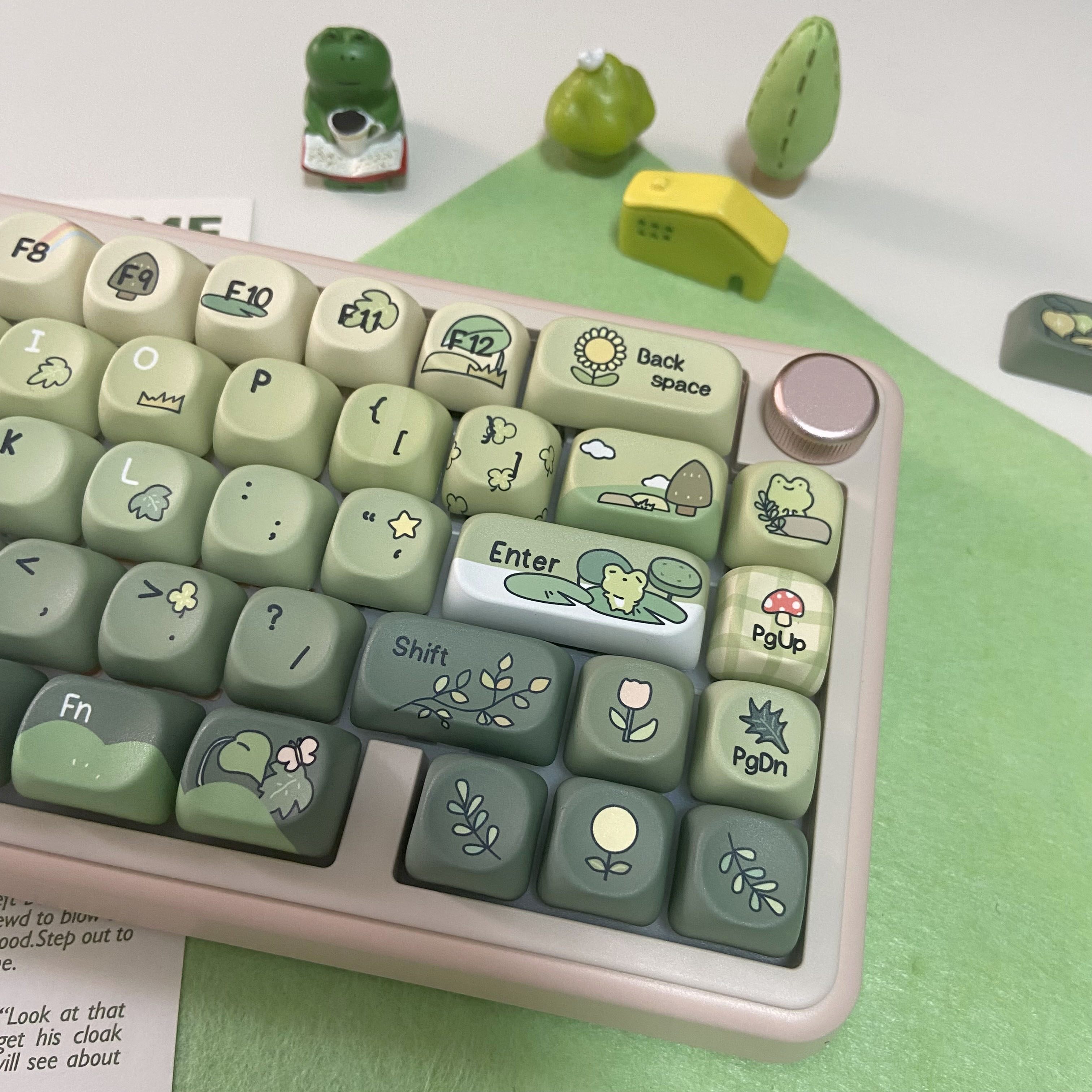Green Frog Keycaps 60% 75% TKL – Keyboard Numpad Separate recenzja i cena